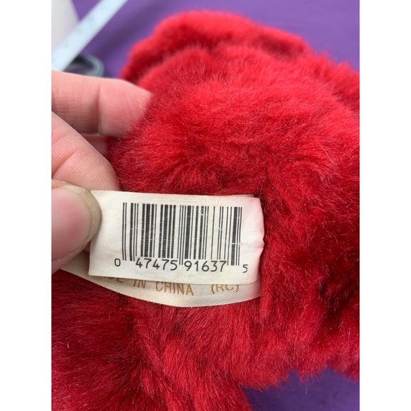 Dan Dee Red Valentines Bear Ribbon with Red Hearts 7 Inch Height Sitting - Picture 9 of 10